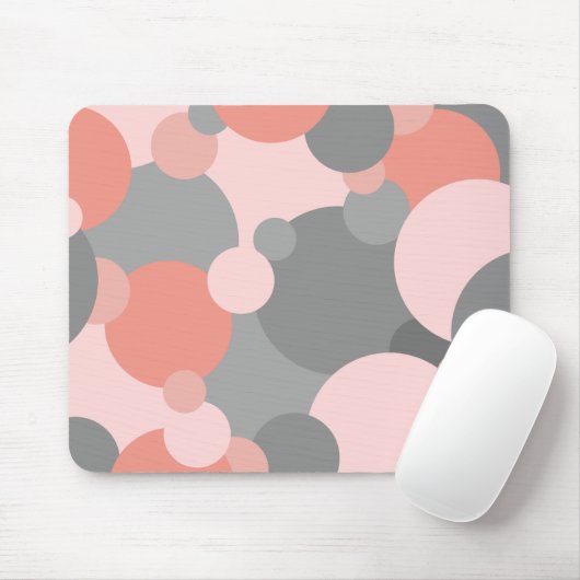 Orangengraue Moleküle Mauspad (Mit Mouse)
