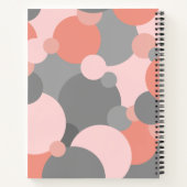 Orangengraue Moleküle Spiral Notebook Notizblock (Rückseite)