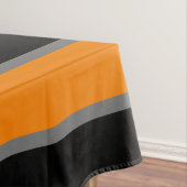 Orangengraue und schwarze Streifen Tischdecke (Beispiel)