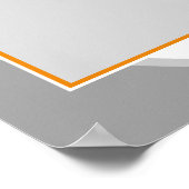 Orangengraue Volleyballmannschaftsfarben zum Geden Poster (Ecke)