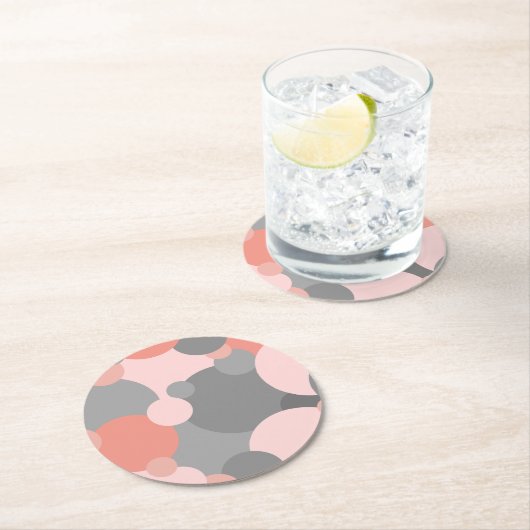 Orangengrauer Untersetzer von Papiermolekülen (Vor Ort)