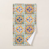 Orangengrün-blaues Handtuch Badhandtuch Set (Handtuch)