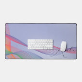 Orangengrün-Wave-Lavendel Schreibtischunterlage (Tastatur & Maus)