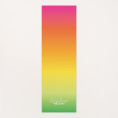 Orangengrüne Gradient Yoga Mat mit Individuelle Na Yogamatte (Vorderseite)