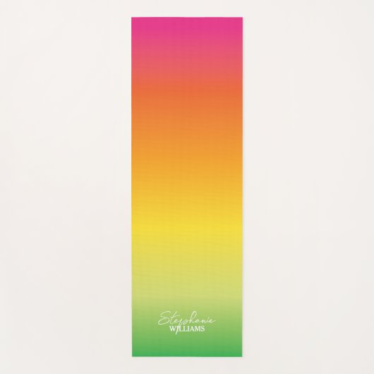 Orangengrüne Gradient Yoga Mat mit Individuelle Na Yogamatte (Vorderseite)