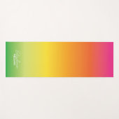 Orangengrüne Gradient Yoga Mat mit Individuelle Na Yogamatte (Vorderseite (Horizontal))
