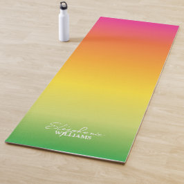 Orangengrüne Gradient Yoga Mat mit Individuelle Na Yogamatte