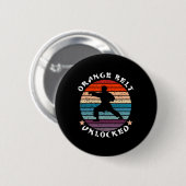 Orangengürtel ohne Sperre Erreichbarkeit Karate Be Button (Vorne & Hinten)