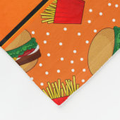 Orangenhaie mit personalisiertem Namen Pommes Frit Fleecedecke (Ecke)