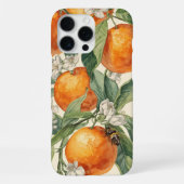 Orangenhain – Handgezeichnete Zitrusfrüchte iPhone Hülle (Rückseite)