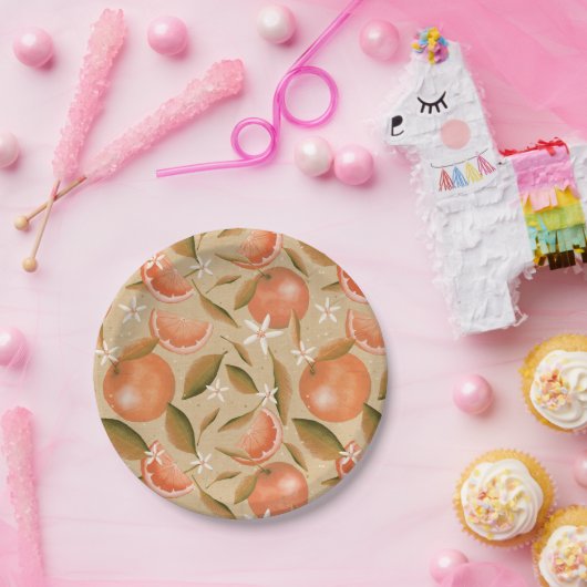 Orangenhain hellbraun pappteller (Party)