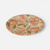 Orangenhain hellbraun pappteller (Schrägansicht)