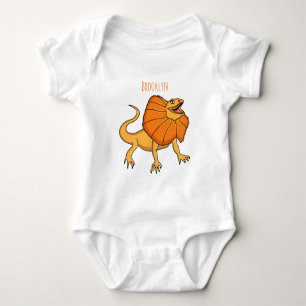 Orangenhals-Eidechsen-Cartoon Baby Strampler