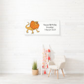 Orangenhals-Eidechsen-Cartoon Banner (Insitu)