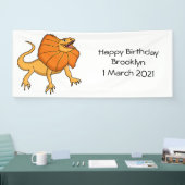 Orangenhals-Eidechsen-Cartoon Banner (Messe)