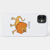 Orangenhals-Eidechsen-Cartoon Case-Mate iPhone Hülle (Rückseite (Horizontal))