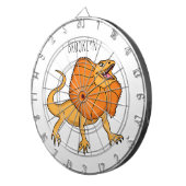 Orangenhals-Eidechsen-Cartoon Dartscheibe (Vorderseite rechts)