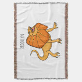 Orangenhals-Eidechsen-Cartoon Decke (Vorderseite Vertikal)