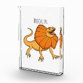 Orangenhals-Eidechsen-Cartoon Fotoblock (Rechts)