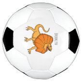 Orangenhals-Eidechsen-Cartoon Fußball (Gedreht)