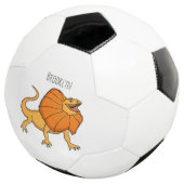 Orangenhals-Eidechsen-Cartoon Fußball (Dreiviertel)