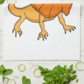 Orangenhals-Eidechsen-Cartoon Geschirrtuch (Gefaltet)