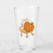 Orangenhals-Eidechsen-Cartoon Glas (Rückseite)