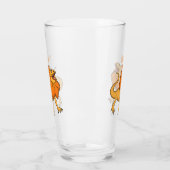 Orangenhals-Eidechsen-Cartoon Glas (Links)