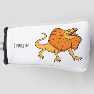 Orangenhals-Eidechsen-Cartoon Golf Headcover