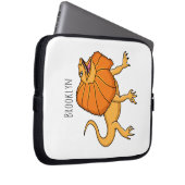 Orangenhals-Eidechsen-Cartoon Laptopschutzhülle (Vorne Rechts)