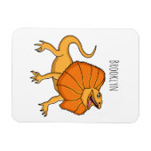 Orangenhals-Eidechsen-Cartoon Magnet (Horizontal)