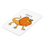 Orangenhals-Eidechsen-Cartoon Magnet (Linke Seite)