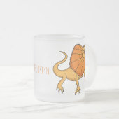 Orangenhals-Eidechsen-Cartoon Mattglastasse (VorderseiteRechts)
