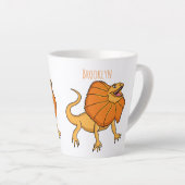 Orangenhals-Eidechsen-Cartoon Milchtasse (Rechte Ecke)