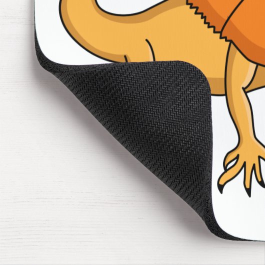 Orangenhals-Eidechsen-Cartoon Mousepad (Ecke)
