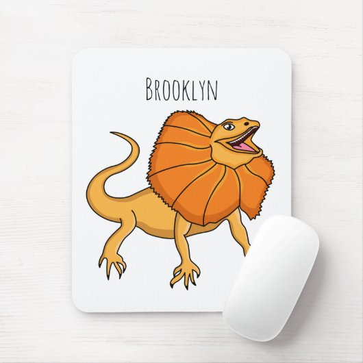 Orangenhals-Eidechsen-Cartoon Mousepad (Mit Mouse)