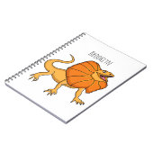 Orangenhals-Eidechsen-Cartoon Notizblock (Linke Seite)