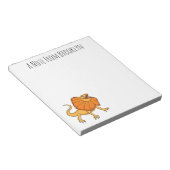 Orangenhals-Eidechsen-Cartoon Notizblock (angewinkelt)