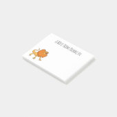 Orangenhals-Eidechsen-Cartoon Post-it Klebezettel (angewinkelt)
