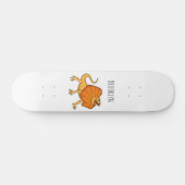Orangenhals-Eidechsen-Cartoon Skateboard (Horizontal)