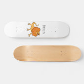 Orangenhals-Eidechsen-Cartoon Skateboard (Horizontal)