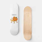 Orangenhals-Eidechsen-Cartoon Skateboard (Vorderseite)