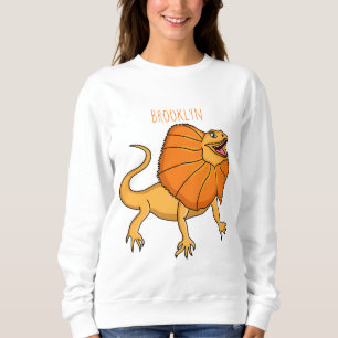 Orangenhals-Eidechsen-Cartoon Sweatshirt