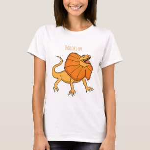 Orangenhals-Eidechsen-Cartoon T-Shirt