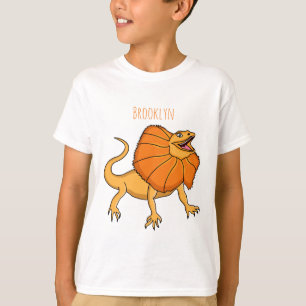 Orangenhals-Eidechsen-Cartoon T-Shirt