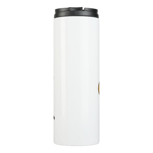 Orangenhals-Eidechsen-Cartoon Thermosbecher (Rückseite)