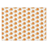 Orangenhals-Eidechsen-Cartoon Tischdecke (Vorderseite (Horizontal))