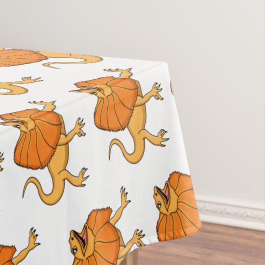 Orangenhals-Eidechsen-Cartoon Tischdecke (Beispiel)