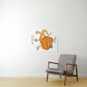 Orangenhals-Eidechsen-Cartoon Wandteppich (Beispiel (Horizontal))