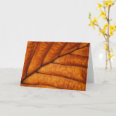 Orangenherbstblatt Karte (Gelbe Blume)